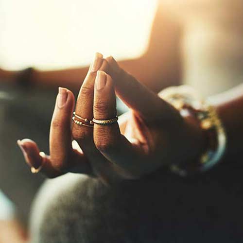 woman meditating
